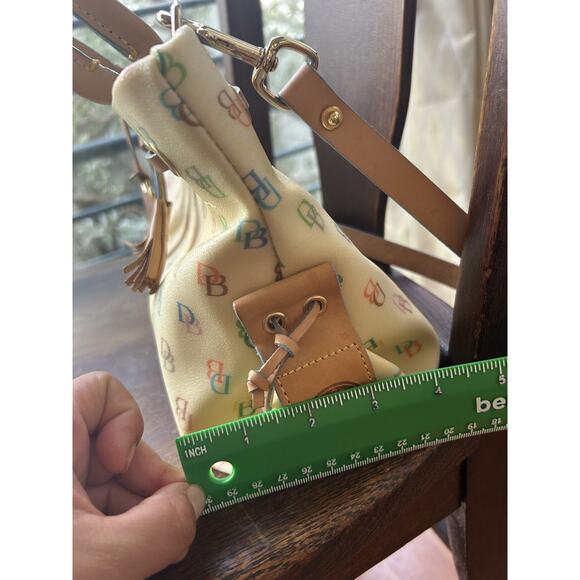 Vintage Dooney & Bourke It Monogram Tassel Tote w/Heart Hangtag 60920 Read PLS - Picture 13 of 14